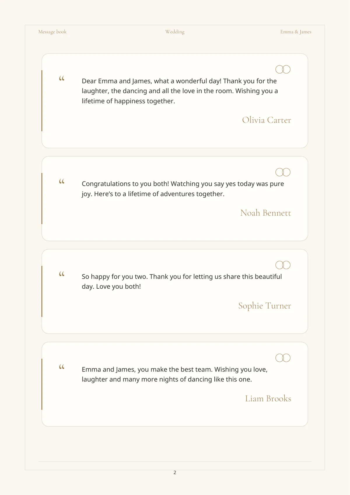 Downloading the message book as a PDF