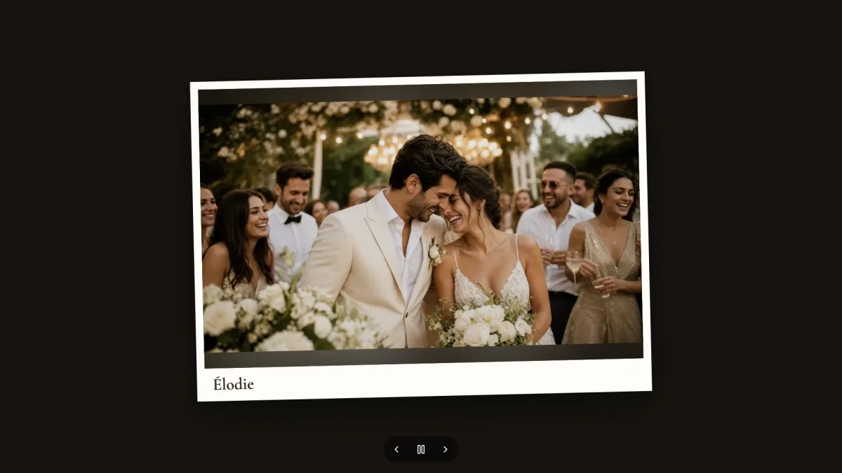 Slideshow in the Polaroid style