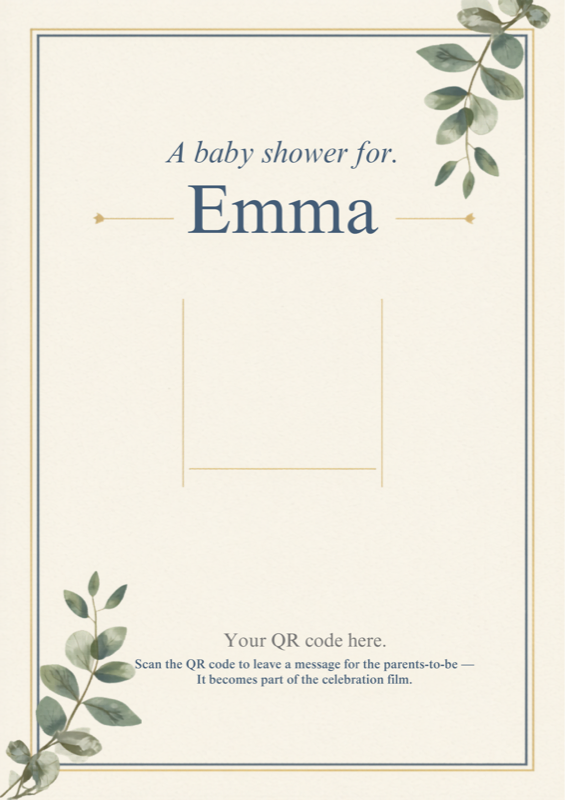 Baby Shower — Welcome sign template