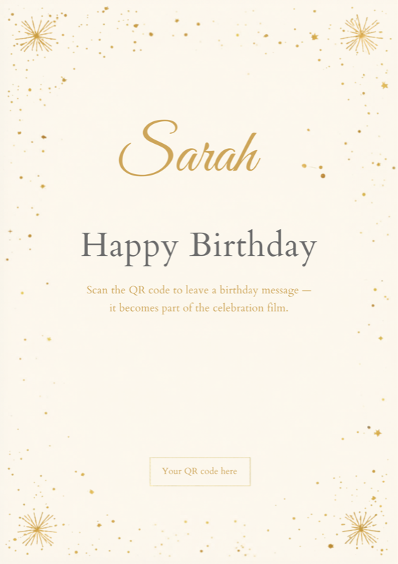 Birthday — Welcome sign template