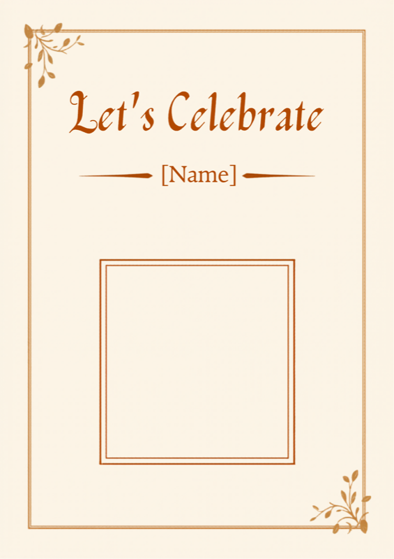 Any Celebration — Welcome sign template
