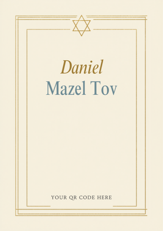 Bar / Bat Mitzvah — Welcome sign template