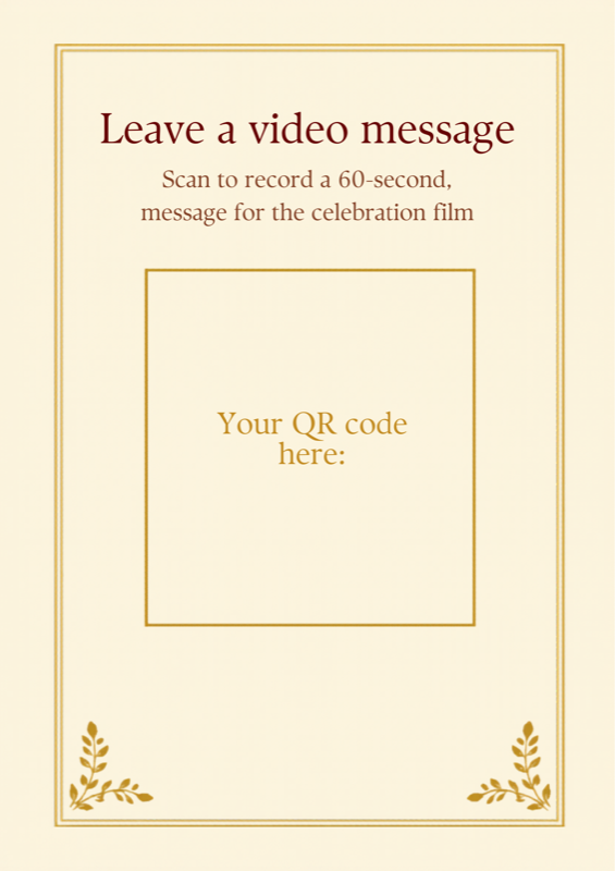 Retirement — Table card template