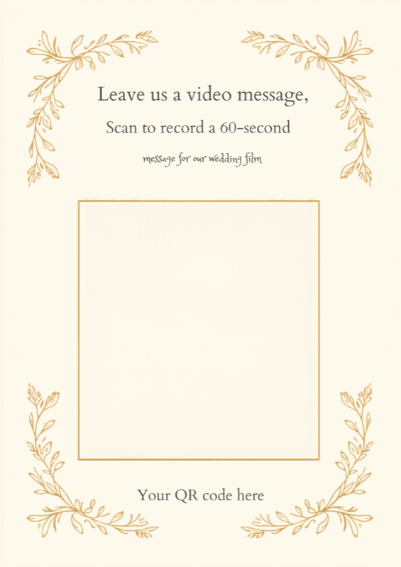 Wedding — Table card template